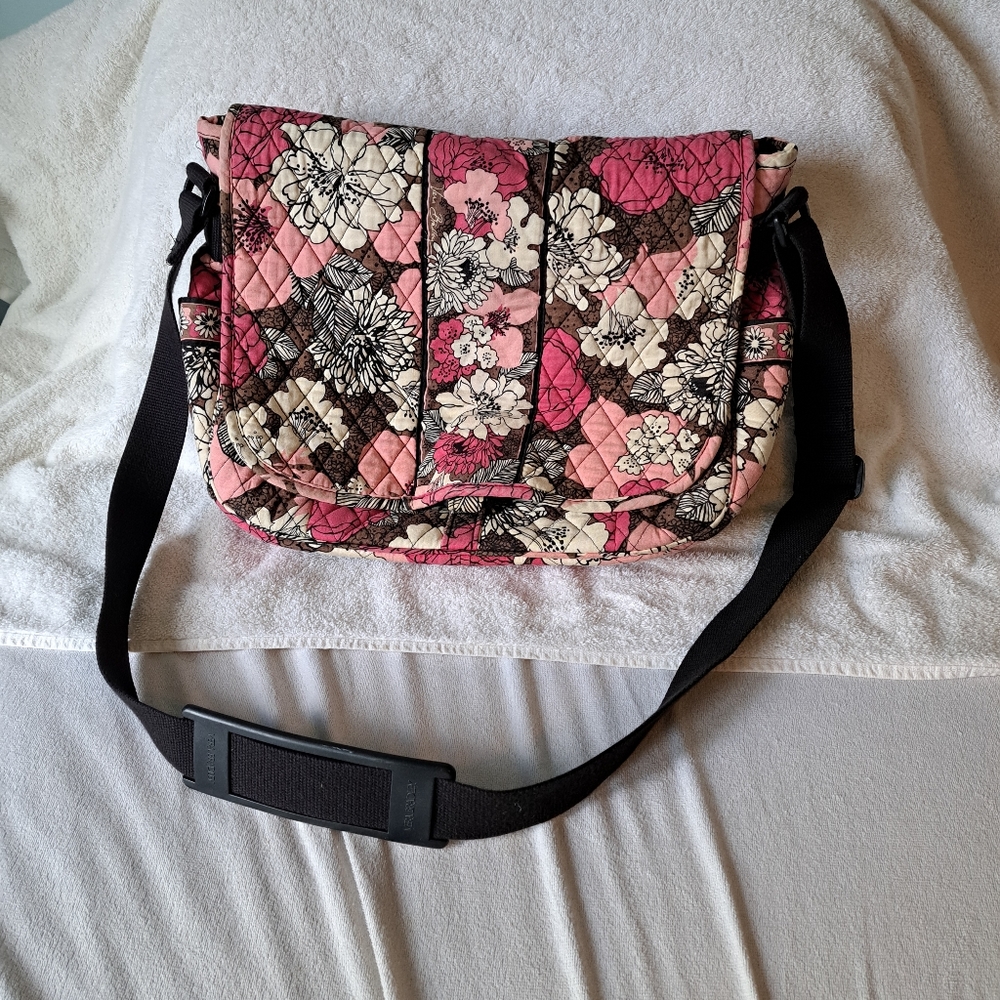 NWOT Vera Bradley Laptop Bag & Wallet Mini in Mocha Rouge